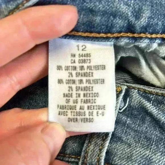 VINTAGE!! Y2K American Eagle flare, slit pocket, low rise-zero stretch size 12 - Picture 4 of 13